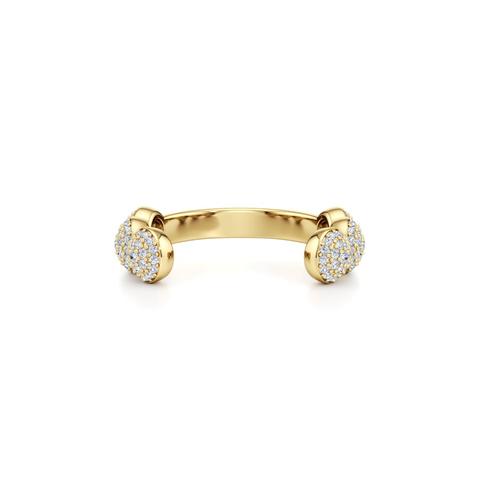 360 degree view of Portella Pavé Disc Open Band