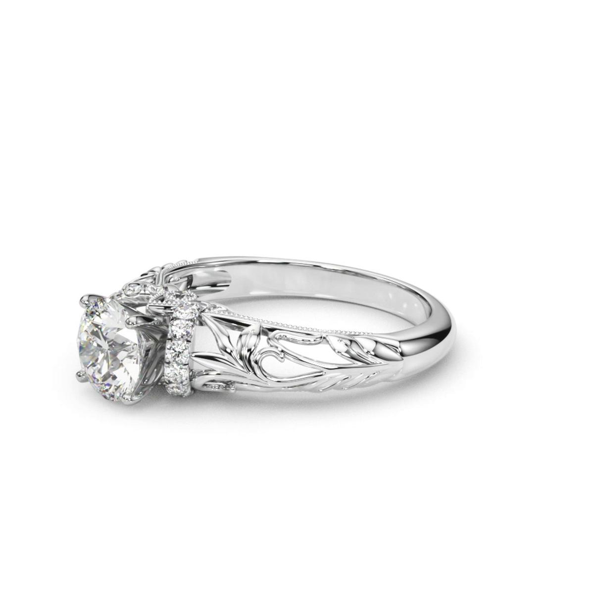 360 degree view of Libra Diamond Collar Engagement Ring
