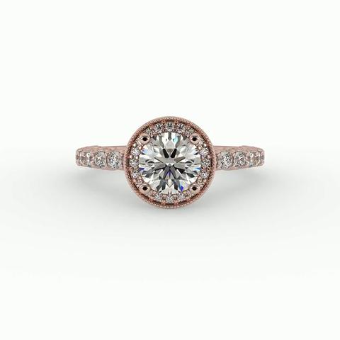 360 degree view of Makayla Halo Engagement Ring