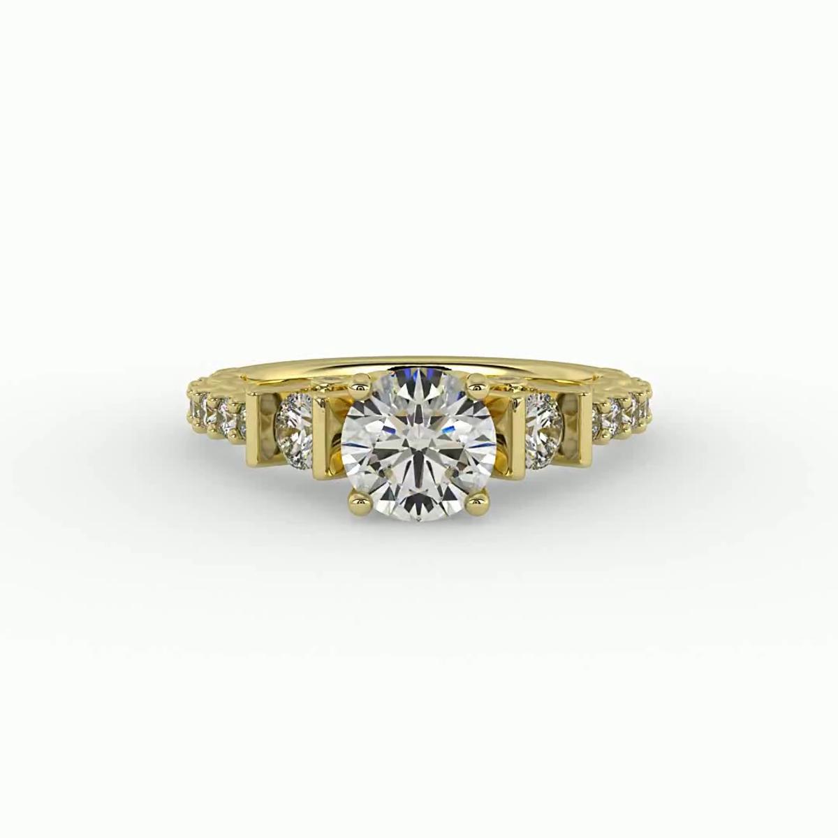 360 degree view of Paislee Accented Engagement Ring