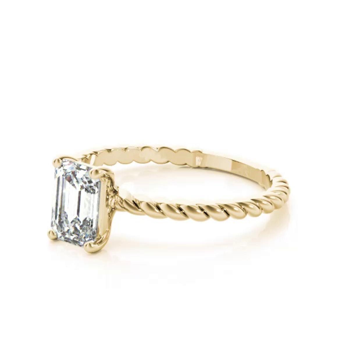 360 degree view of Willow 4 Prong Twist Engagement Ring