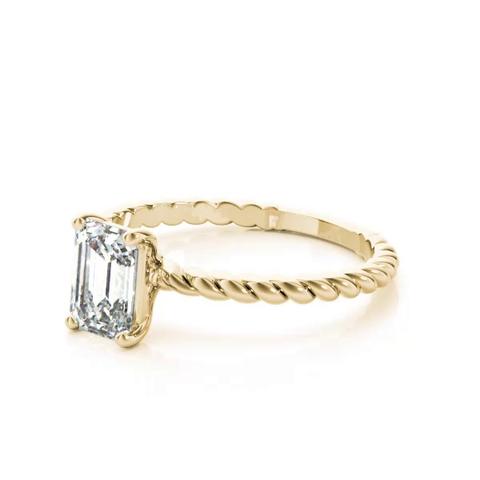 360 degree view of Willow 4 Prong Twist Engagement Ring