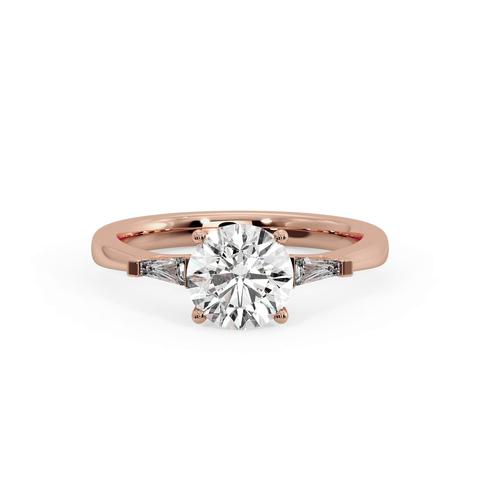 360 degree view of Fernanda Three-Stone Tapered Baguette Engagement Ring