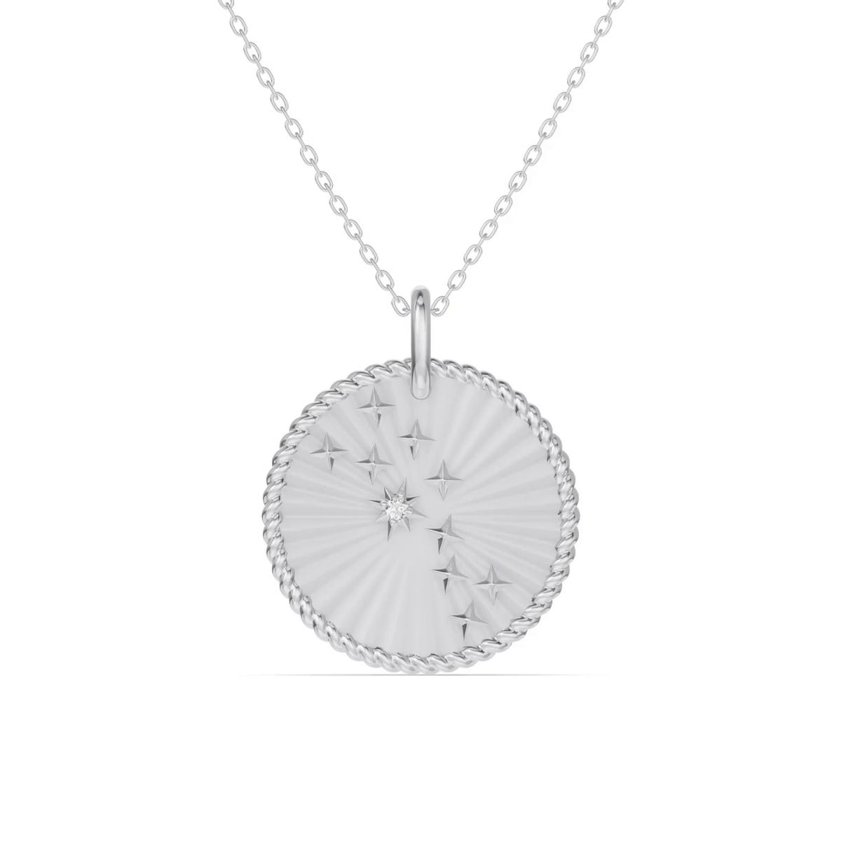 360 degree view of Taurus Celestial Zodiac Medallion Pendant