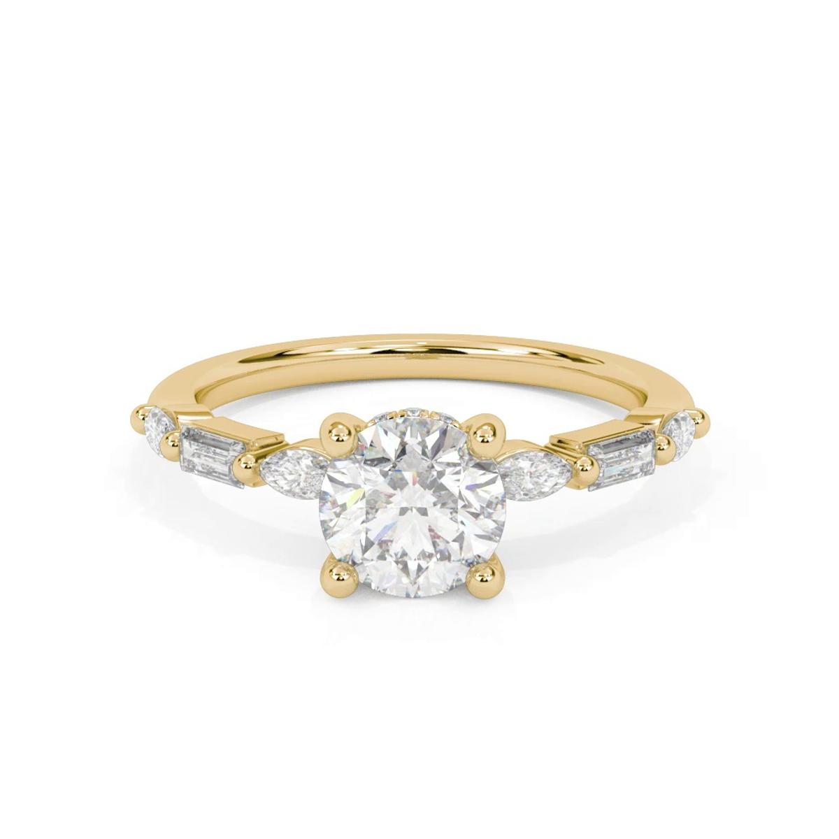 360 degree view of Lavinia Hidden Halo Engagement Ring