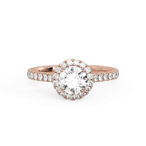 360 degree view of Alison Halo Engagement Ring