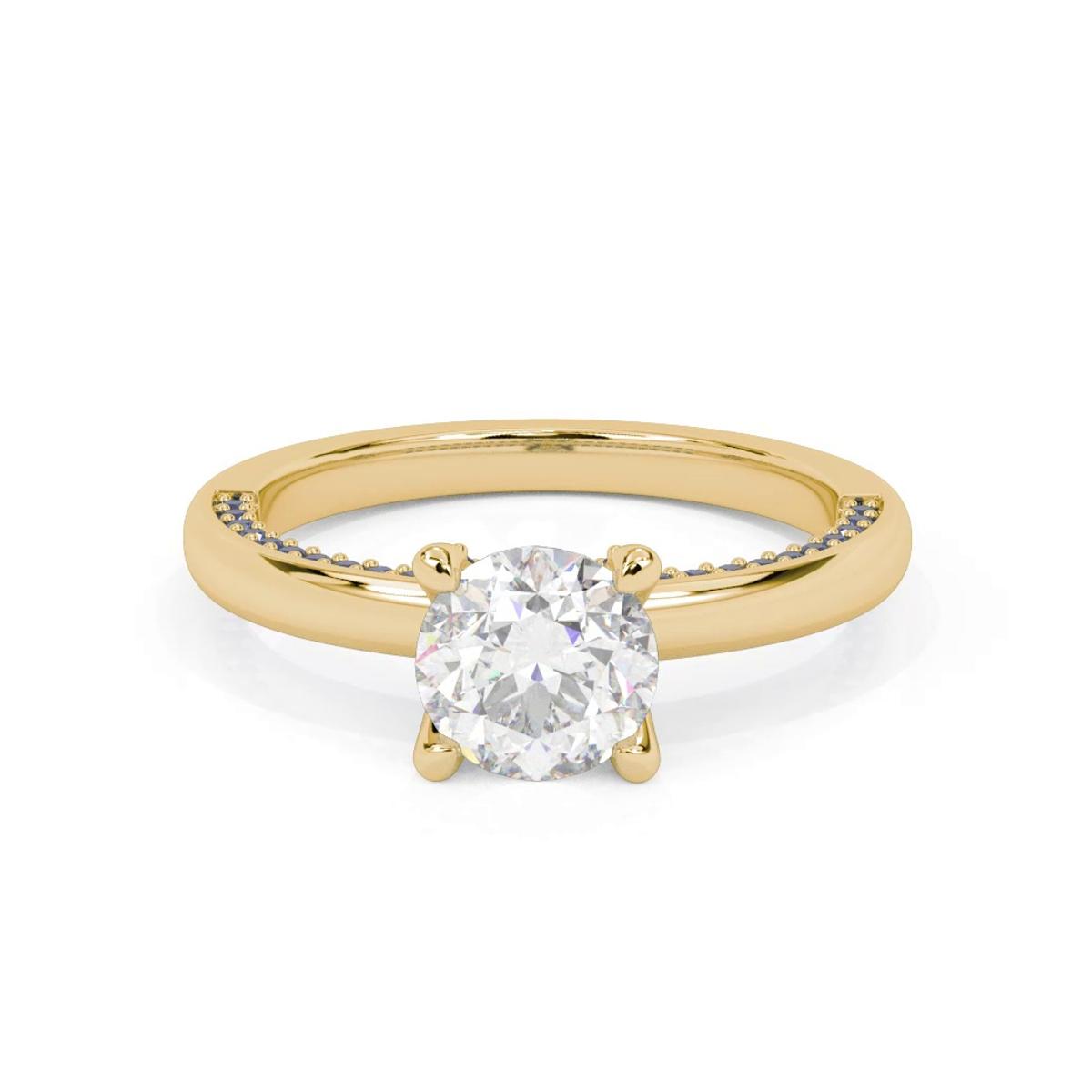360 degree view of Lennox Sapphire Accent Engagement Ring