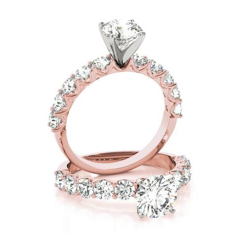 360 degree view of Kinsey Shared Prong Diamond Engagement Ring