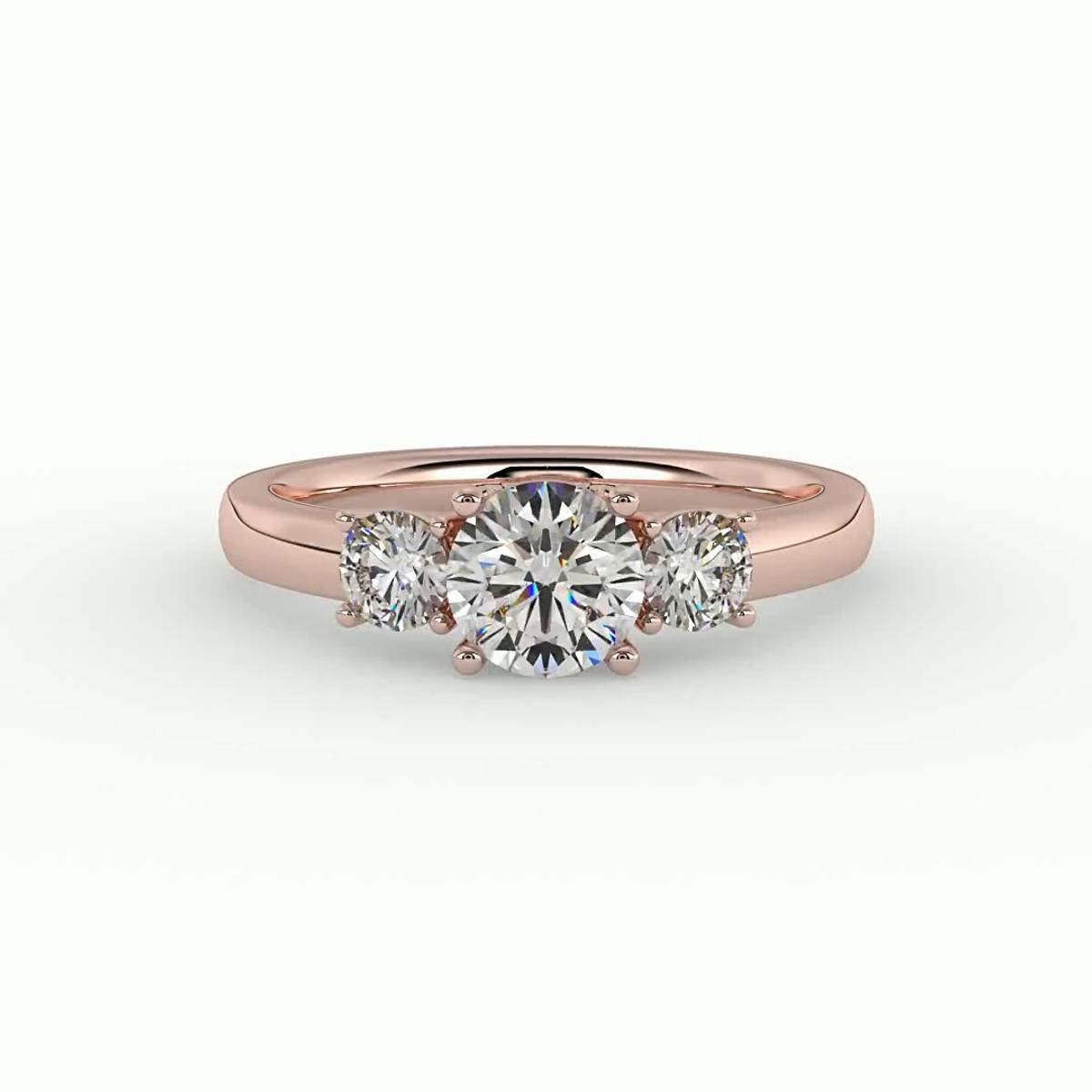 360 degree view of Wynter Three Stone Engagement Ring