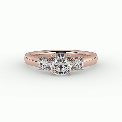 360 degree view of Wynter Three Stone Engagement Ring