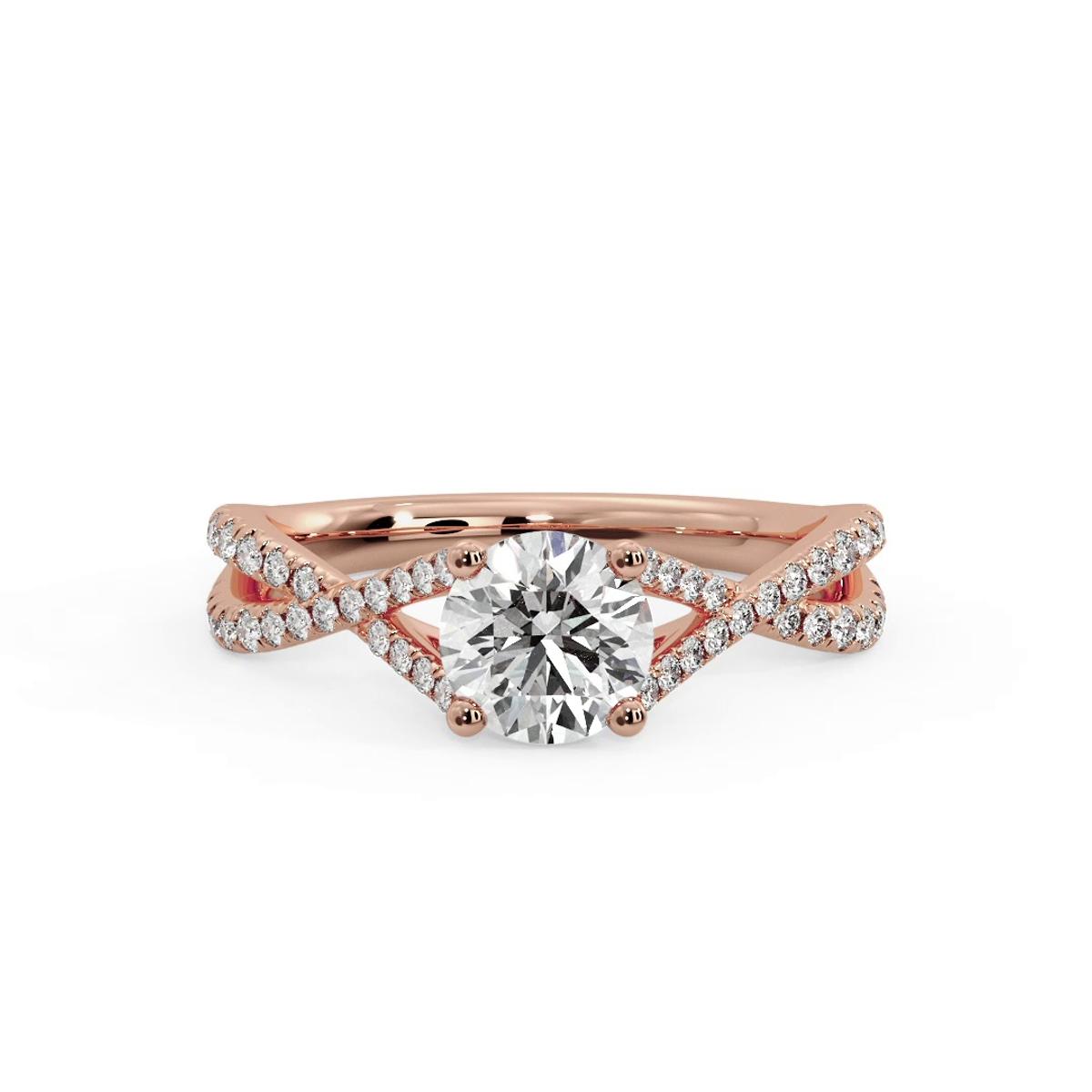 360 degree view of Averie Twist Shank Engagement Ring