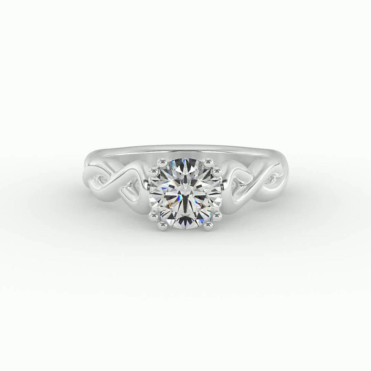 360 degree view of Kylie Solitaire Engagement Ring