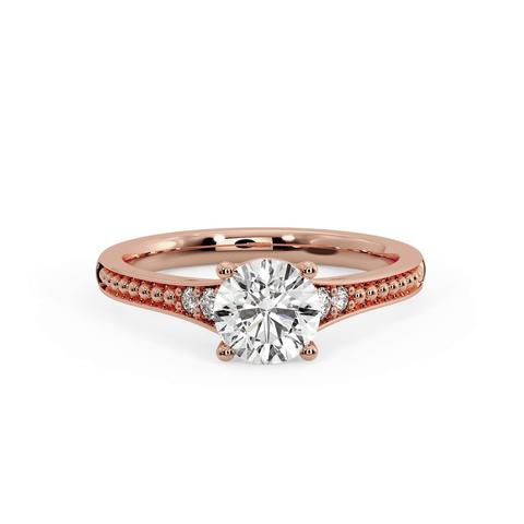 360 degree view of Meredith Beaded Engagement Ring