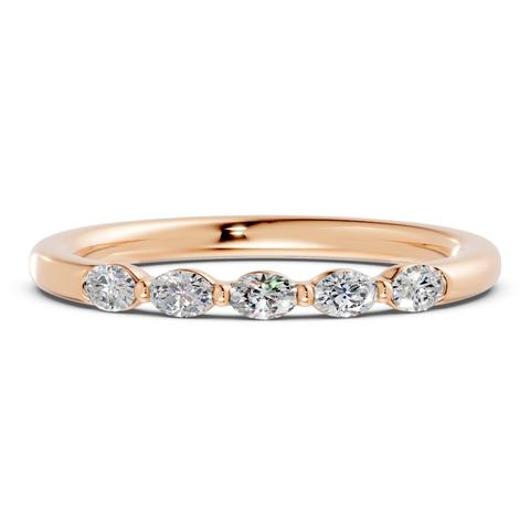 360 degree view of Oval Five-Stone Lab Diamond Band (0.30 ct. tw.)