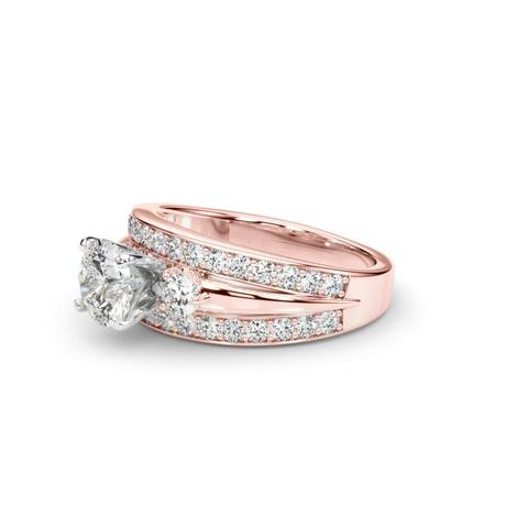 360 degree view of Zelma 2 Row Diamond Engagement Ring