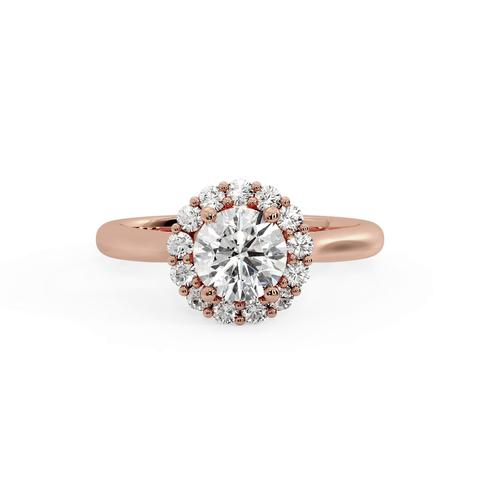 360 degree view of Aria Floral Halo Engagement Ring