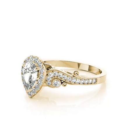 360 degree view of Beatrix Halo Engagement Ring