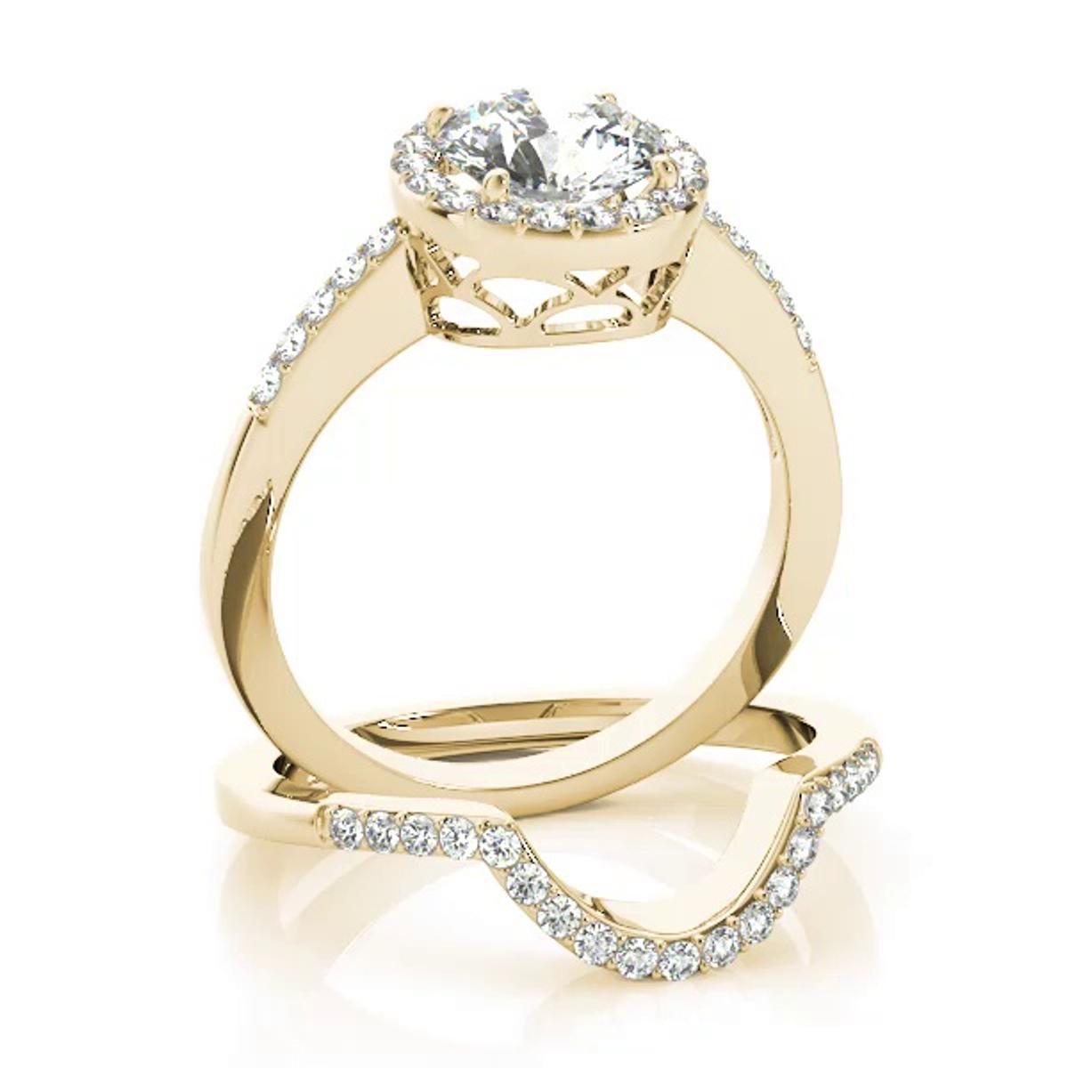 360 degree view of Lillee Halo Engagement Ring