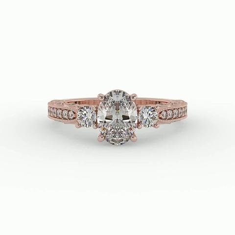 360 degree view of Ariyah Accented Engagement Ring