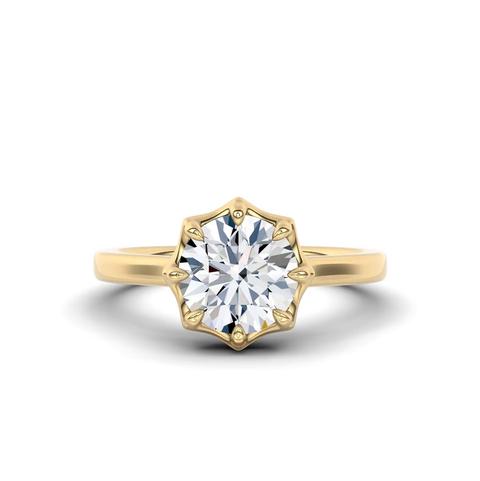 360 degree view of Octave Scalloped Lab Engagement Ring by Christian Siriano