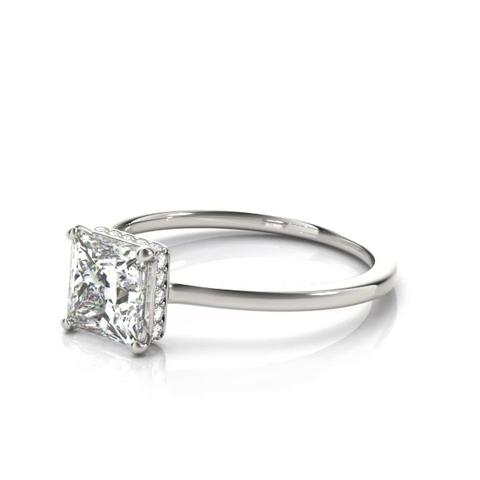 360 degree view of Ellie Hidden Halo Engagement Ring
