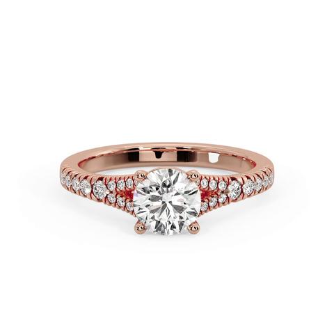 360 degree view of Amalia Split Shank Pave Engagement Ring
