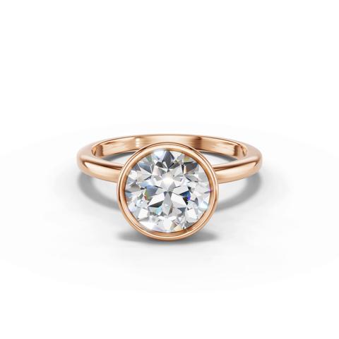360 degree view of Avalon Solitaire Bezel Engagement Ring
