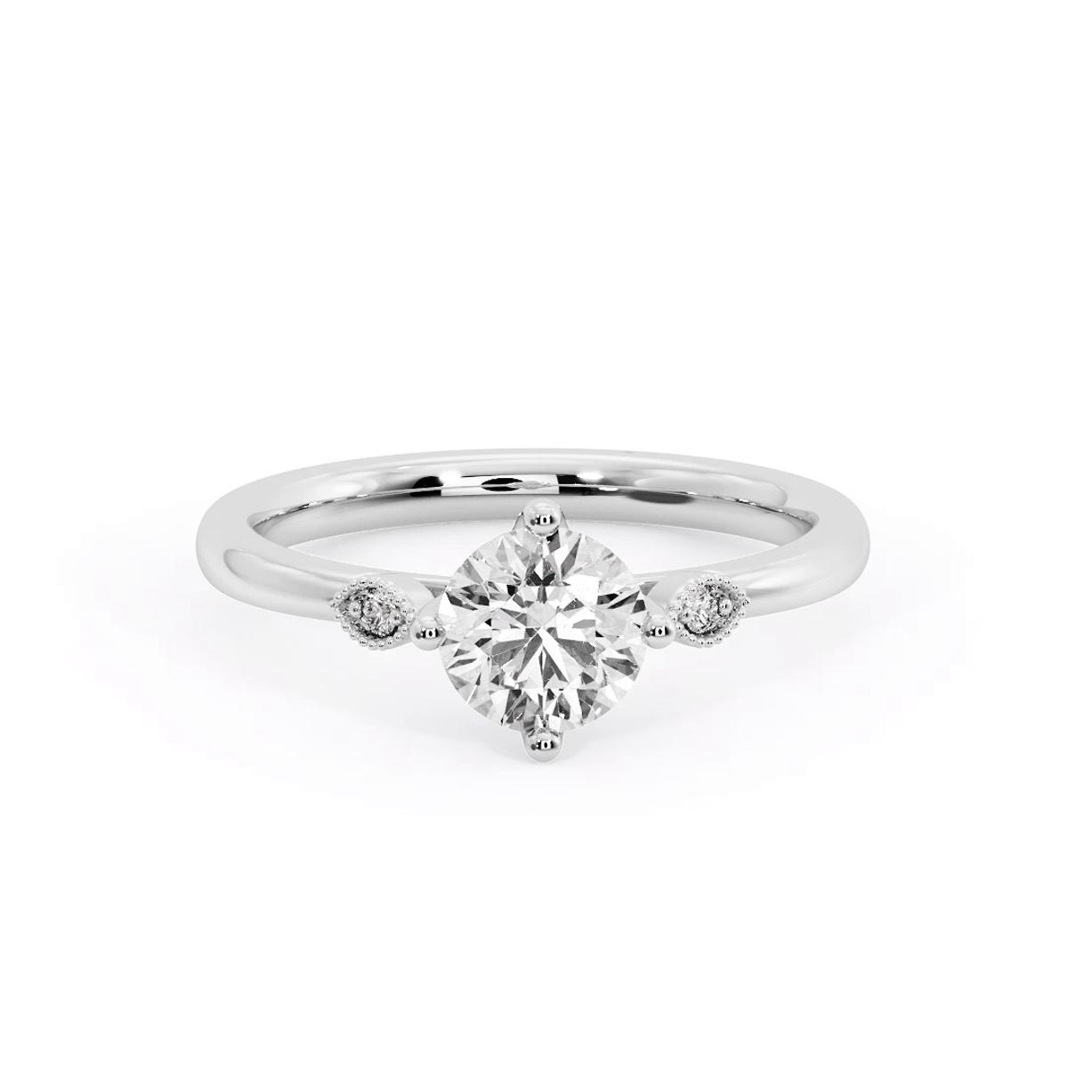 360 degree view of Jayleen U-Prong Three-Stone Engagement Ring
