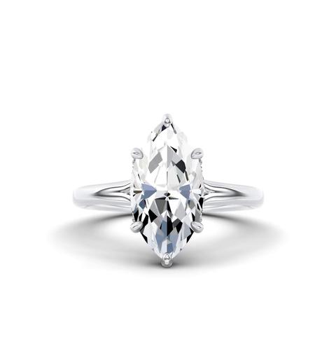 360 degree view of Marcelle Lab Diamond Accent Hidden Halo Engagement Ring