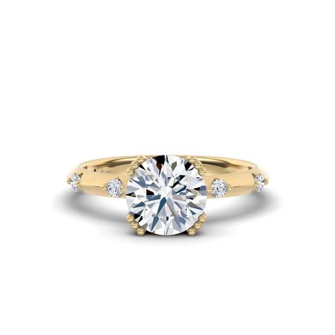 360 degree view of Opera Knife-Edge Lab Engagement Ring by Christian Siriano