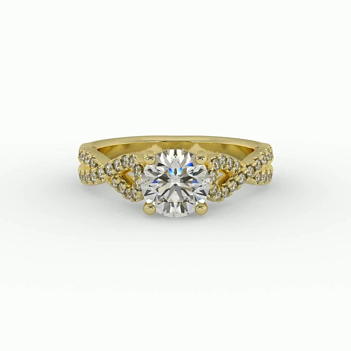 360 degree view of June Engagement Ring