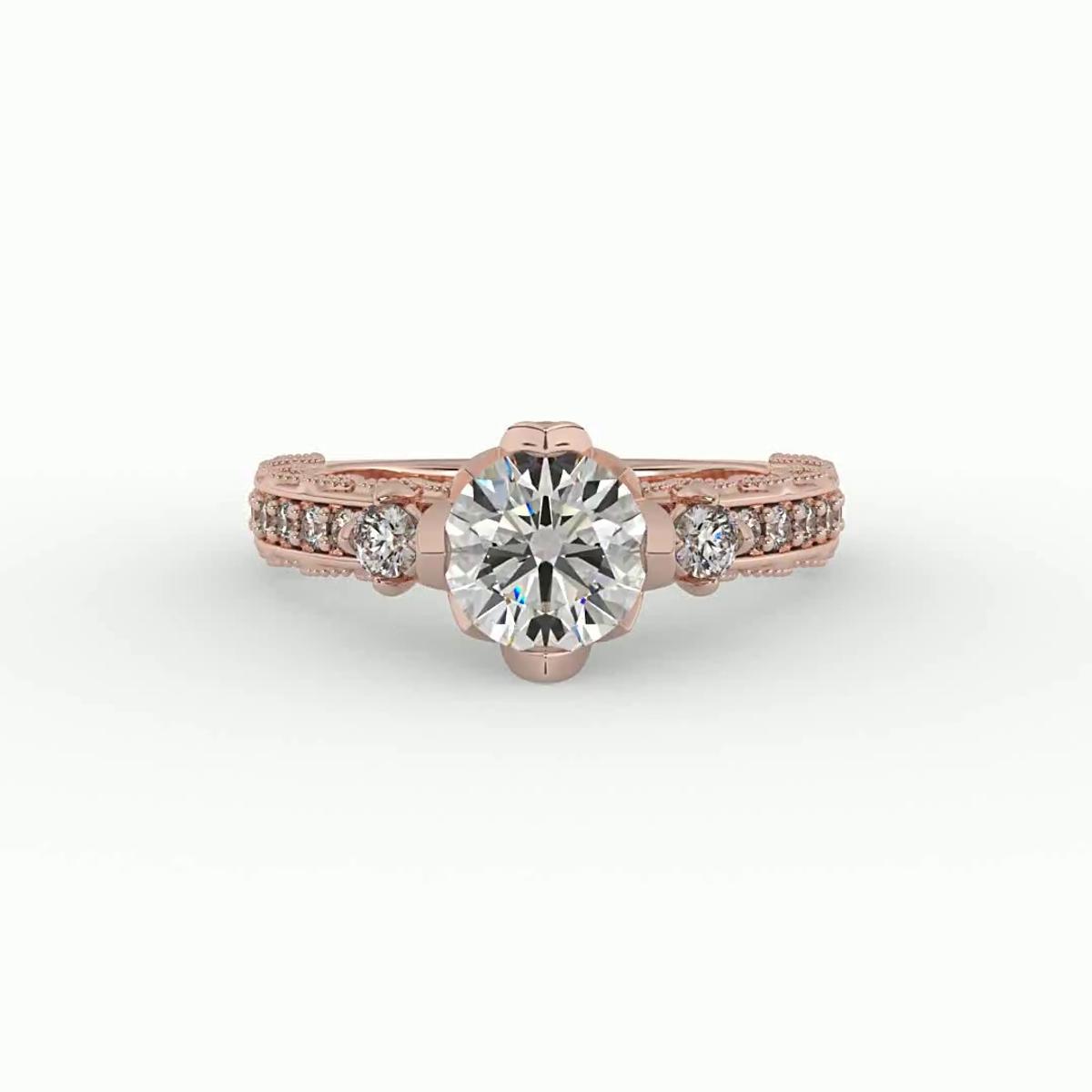 360 degree view of Veronica Accented Engagement Ring