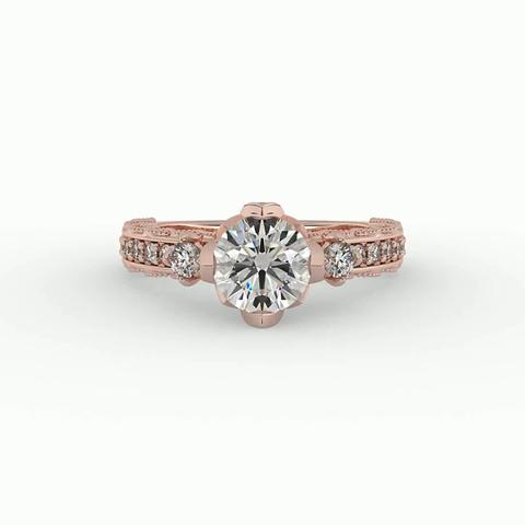 360 degree view of Veronica Accented Engagement Ring