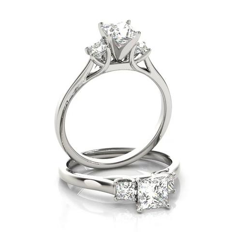 360 degree view of Millie Three Stone Engagement Ring
