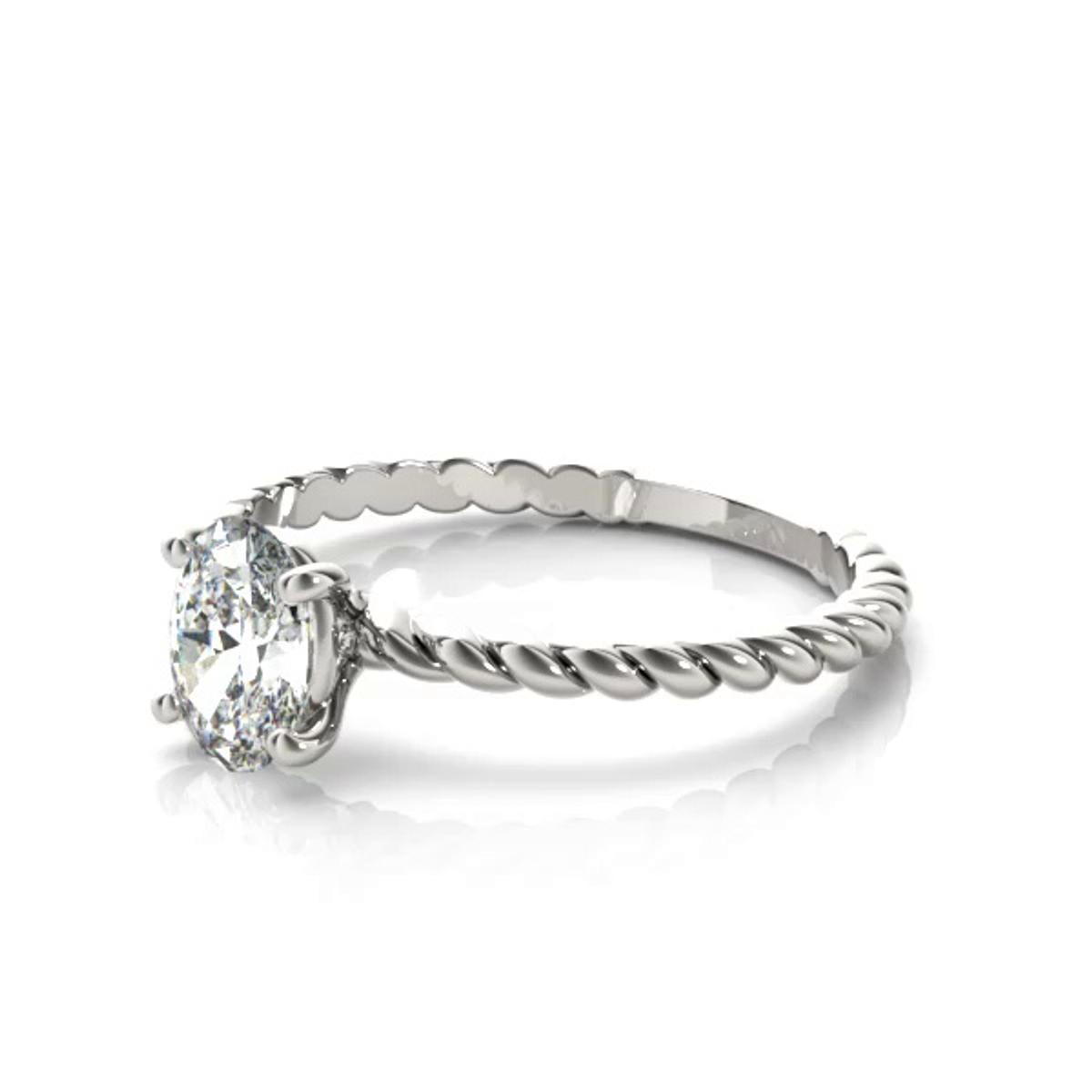 360 degree view of Leah 4 Prong Twist Engagement Ring