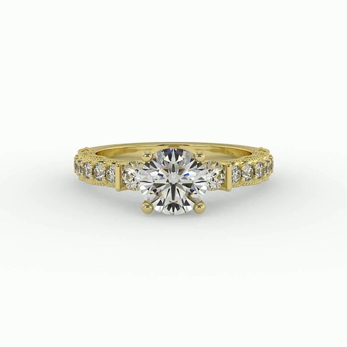 360 degree view of Heidi Accented Engagement Ring