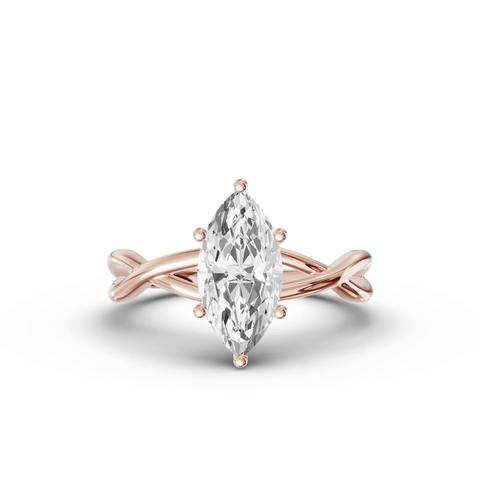360 degree view of Bianca Twist Engagement Ring