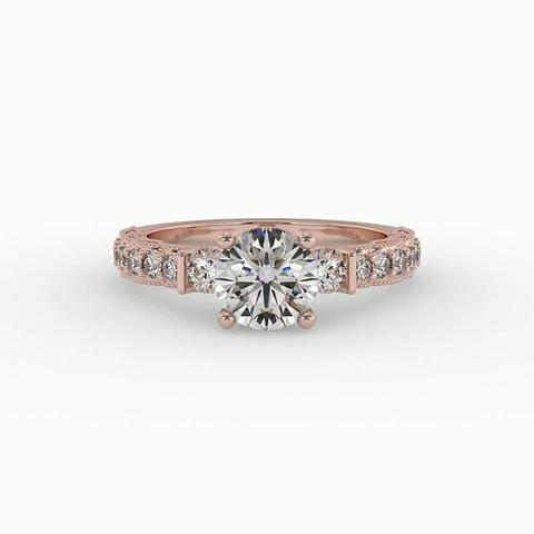360 degree view of Heidi Accented Engagement Ring