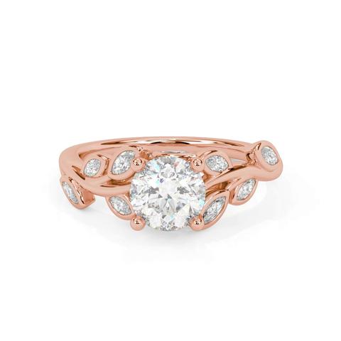 360 degree view of Marisa Floral Marquise Diamond Engagement Ring
