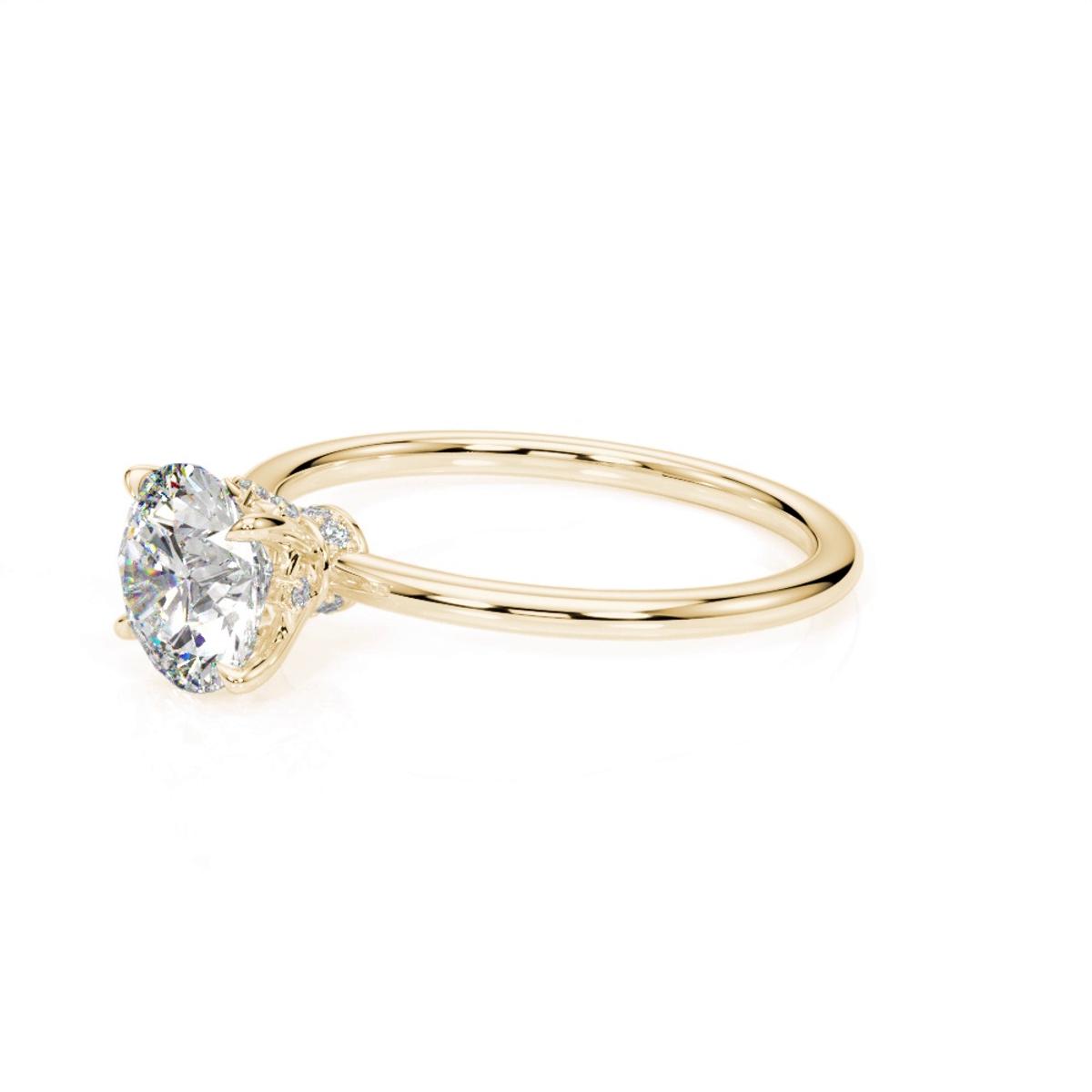 360 degree view of Gigi Hidden Halo Engagement Ring