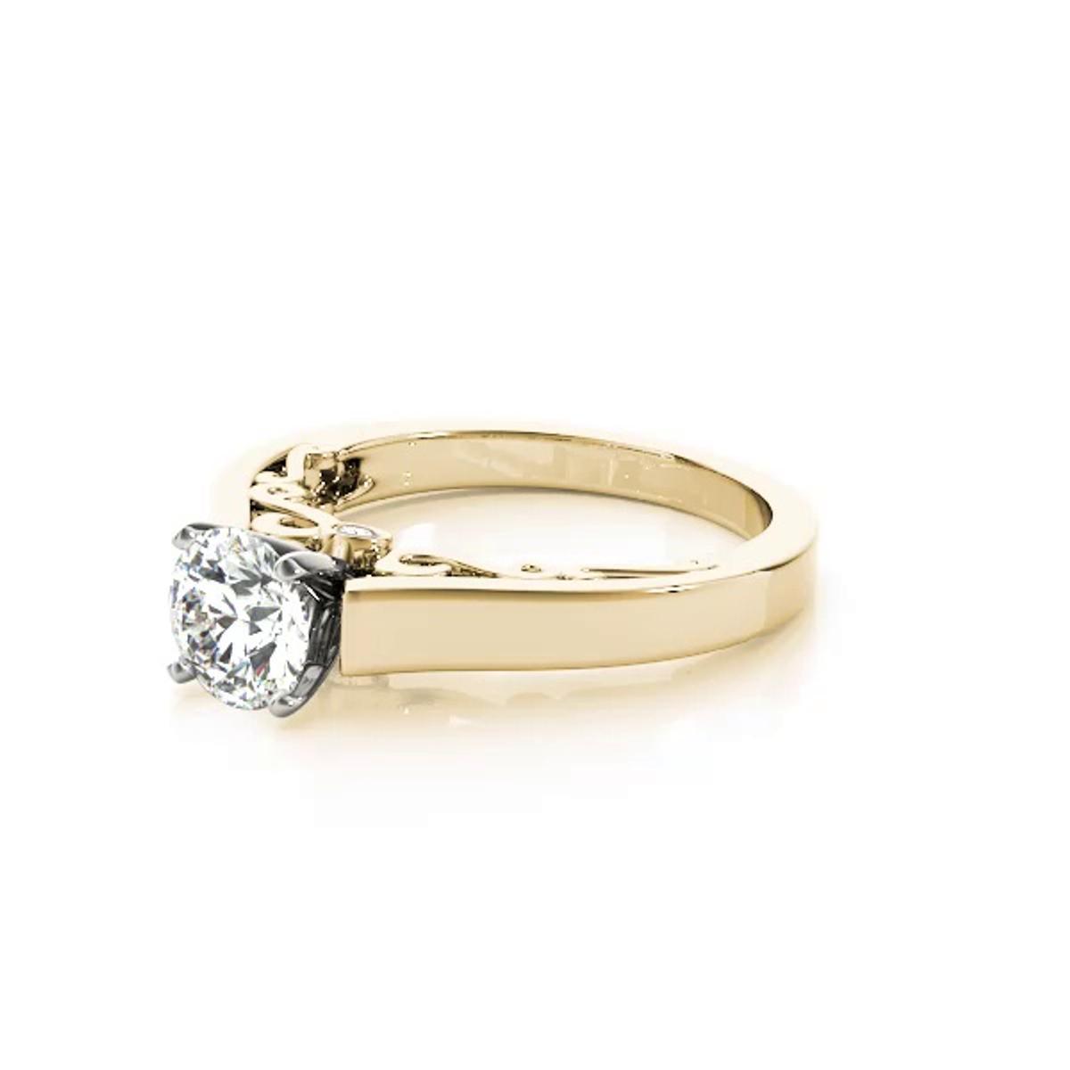 360 degree view of Cindy Solitaire Engagement Ring With Peek A Boo Diamonds