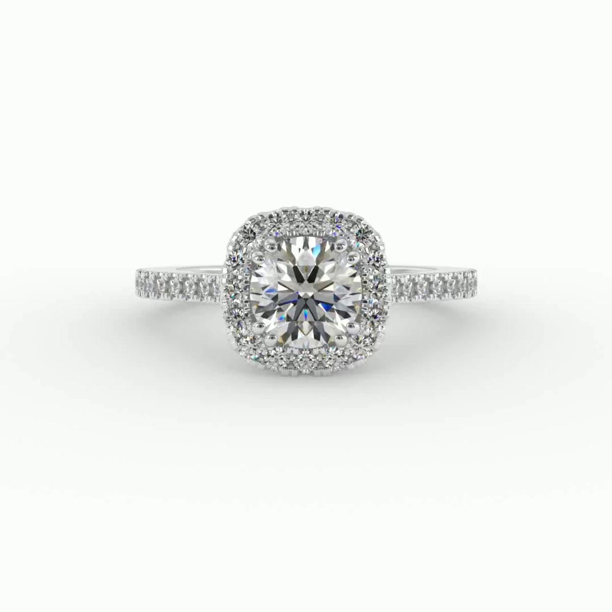 360 degree view of Kailani Halo Engagement Ring