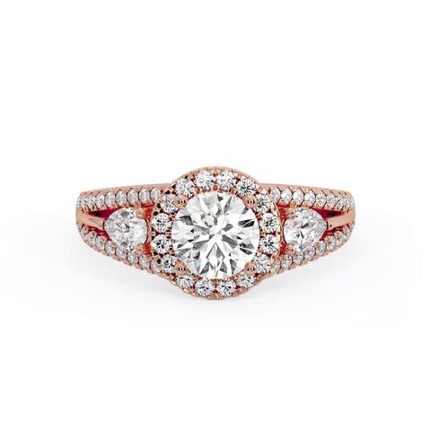 360 degree view of Mara Halo Engagement Ring