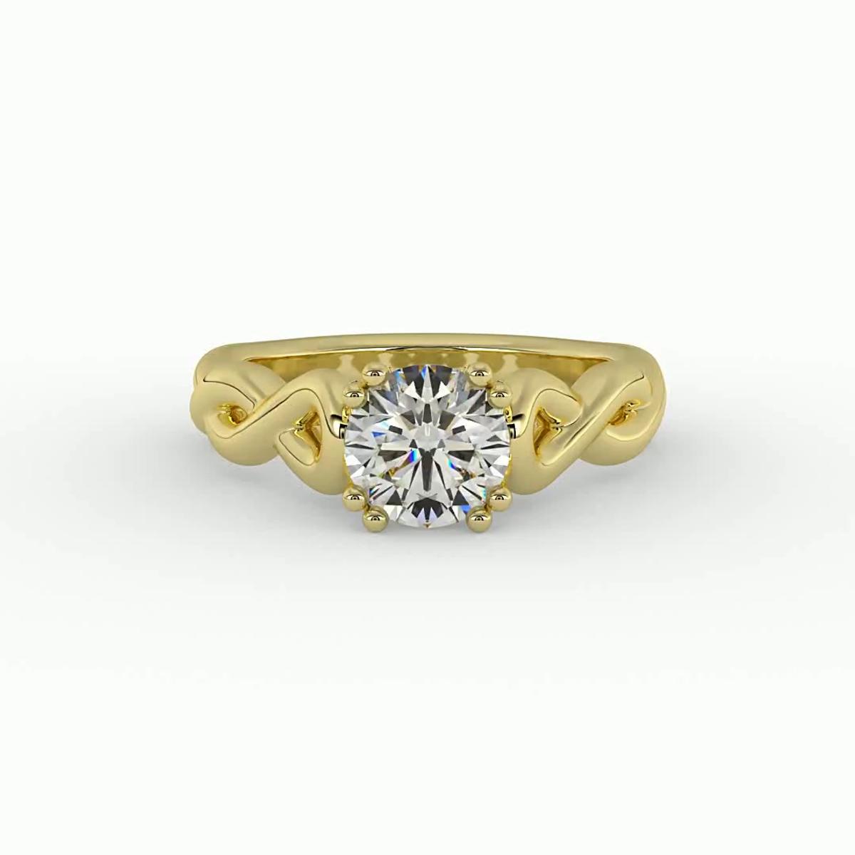 360 degree view of Kylie Solitaire Engagement Ring