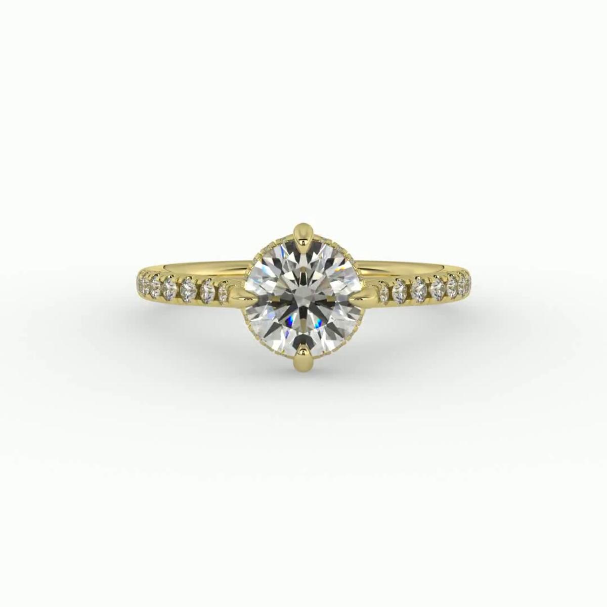 360 degree view of Madelyn Hidden Halo Engagement Ring