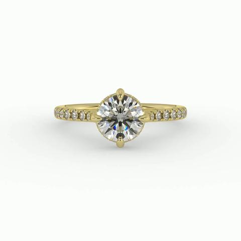 360 degree view of Madelyn Hidden Halo Engagement Ring