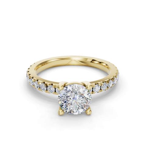 360 degree view of Kennedy Majestic Pavé Accent Engagement Ring