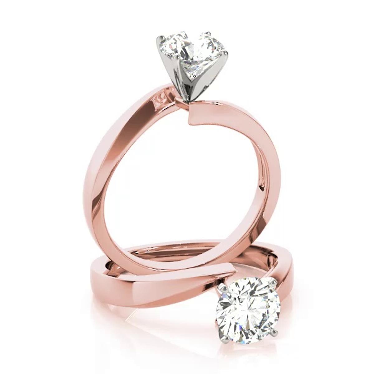 360 degree view of Ester Solitaire Bypass Engagement Ring