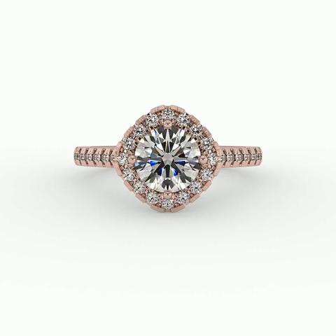 360 degree view of Maggie Halo Engagement Ring