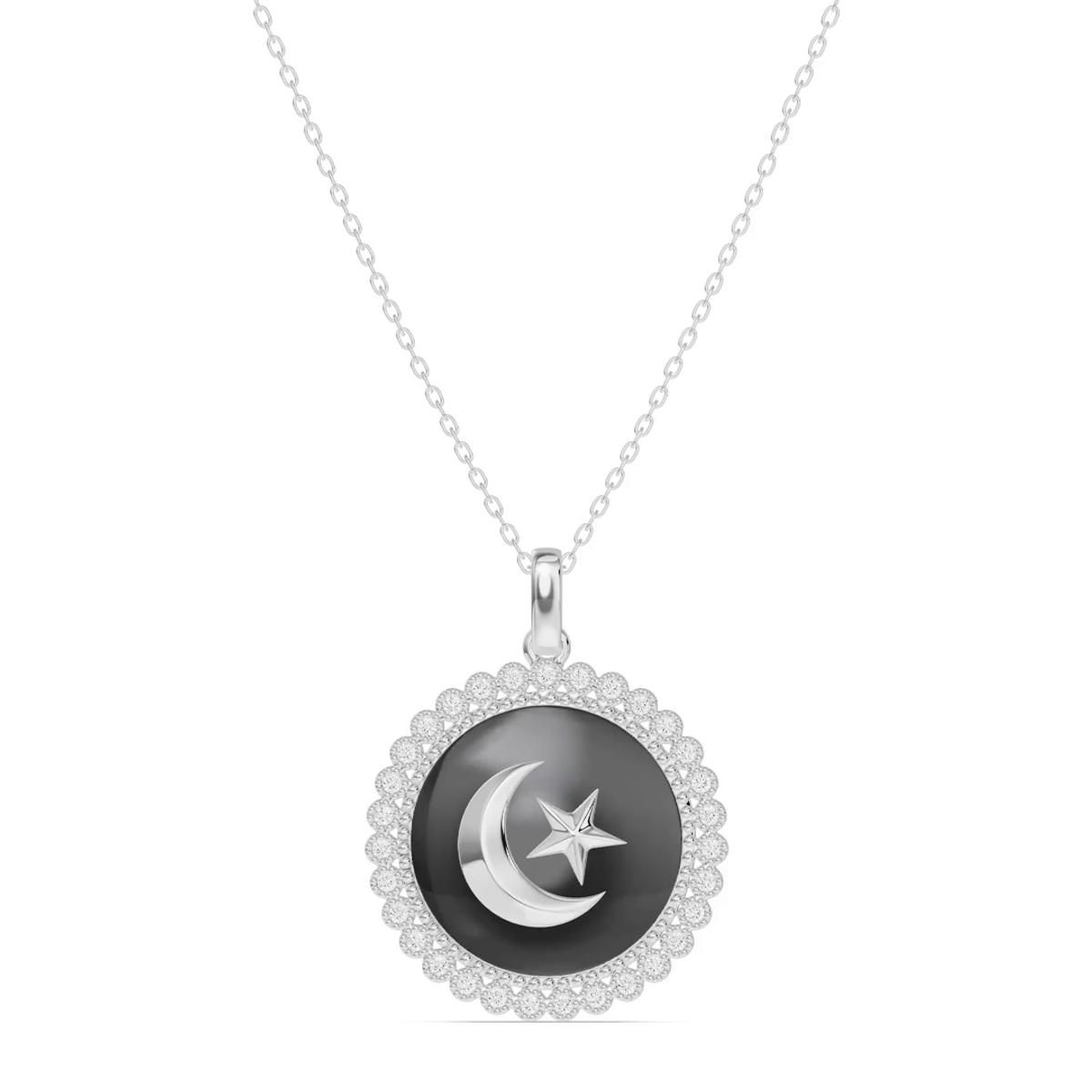 360 degree view of Astril Heirloom Lab Diamond Medallion Pendant